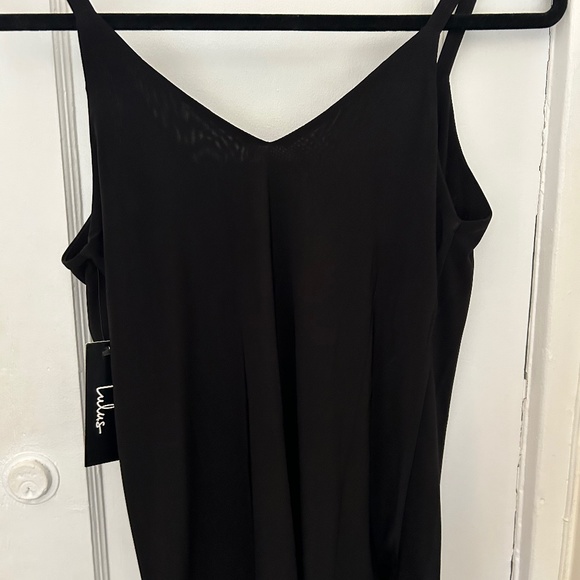 NWT Lulus Black Draped Camisole Top Small - Picture 2 of 5